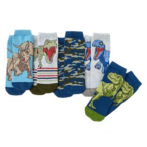 Dinosuars print socks- 5 pack