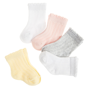 Pastel color socks- 5 packs