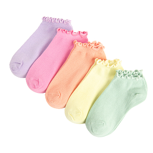 Pastel color ankle socks- 5 pack