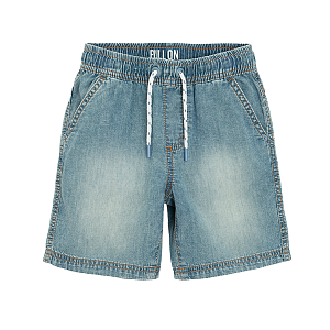 Denim shorts with cord