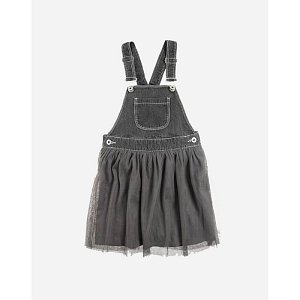 Graphite dungaree skirt