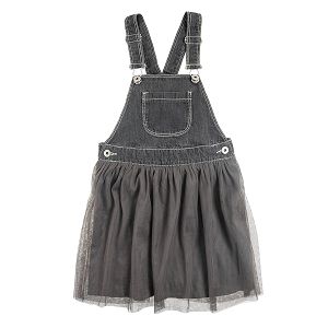 Graphite dungaree skirt