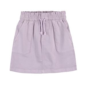 Violet denim skirt with adjustable waist
