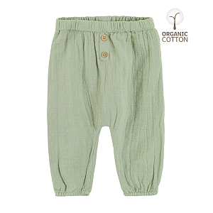 Jogging pants with elastic waist and ankles