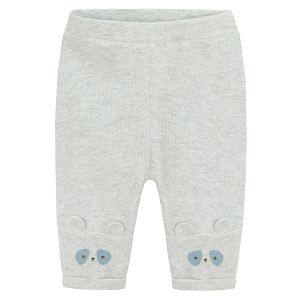 Grey footless legging with ears on the bottom