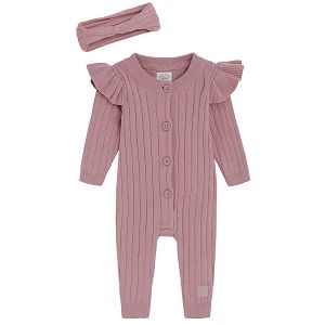 Burgundy overall and overall