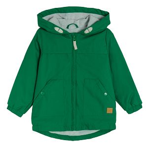 Green zip through jackets