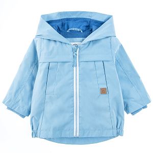 Light blue summer hooded jacket