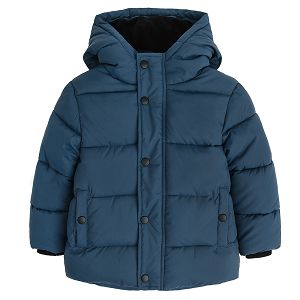 Blue hooded jacket