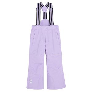 Purple ski trousers