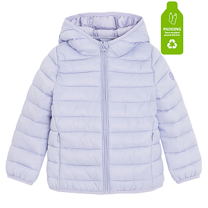 Violet zip through hooded jacket