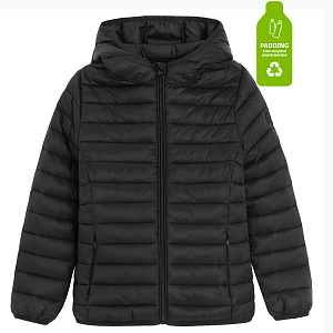 Black zip through hooded jacket