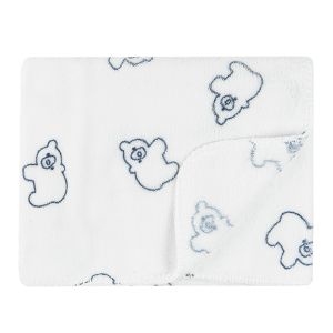 White blanket with bears print