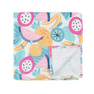 Towel with mix color fruit print