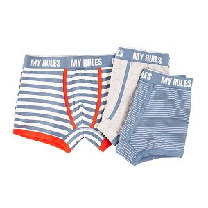 Striped boxer shorts 3-pack