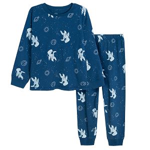 Space pyjamas long sleeve blouse and pants