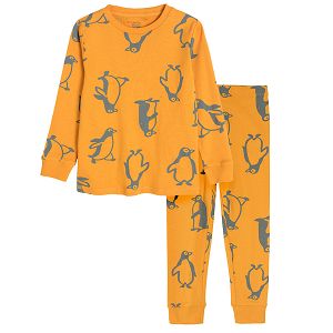 Penguins pyjamas long sleeve blouse and pants