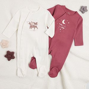 Forest theme sleepsuits 2-pack
