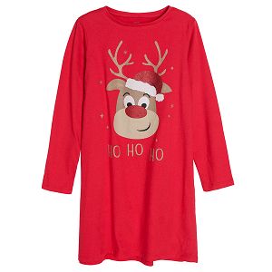 Red Christmas nightgown