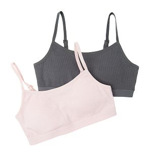 Pink and grey bras- 2 pack