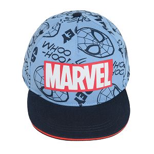 Καπέλο μπλε μαύρο με στάμπα Marvel