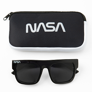 NASA black sunglasses with case