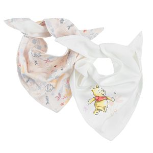 Winnie the Pooh white and light pink floral neckerchieves- 2 pack
