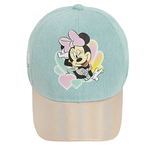 Minnie Mouse denim jockey hat