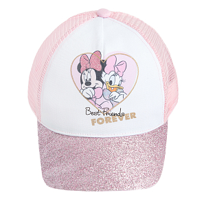 Minne Mouse and Daidy Duck jockey hat Best Friends Forever