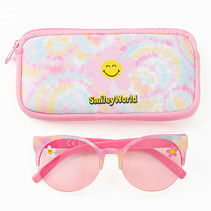 Smiley sunglasses with case
