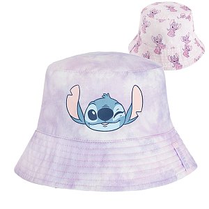 Καπέλο διπλής όψης μωβ με στάμπα LILO & STITCH