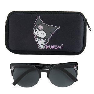 Γυαλιά ηλίου μαύρα με θήκη KUROMI