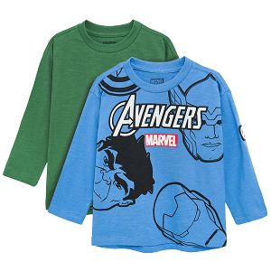 Μπλούζα μακρυμάνικη 2 τμχ με στάμπα Avengers