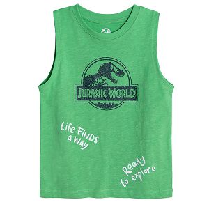 Μπλούζα αμάνικη πράσινη με στάμπα Jurassic World