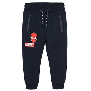 Φόρμα μπλε με λάστιχο και στάμπα Spiderman