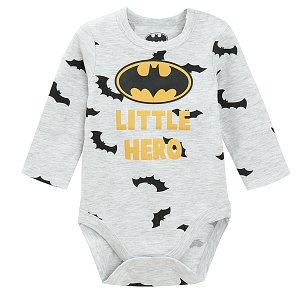 Batman grey long sleeve bodysuit LITTLE HERO
