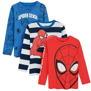 Spiderman long sleeve blouses- 3 pack