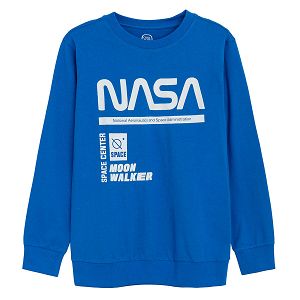Μπλούζα μακρυμάνικη μπλε με στάμπα NASA