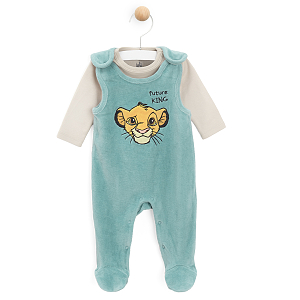 Lion King set, blue footed overall and long sleeve bodysuit- 2 pieces