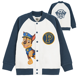 Paw Patrol button sweathirt with blue sleeves