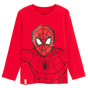 Spiderman red long sleeve blouse