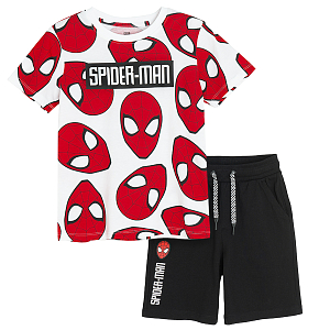 Spiderman set, T-shirt and black shorts