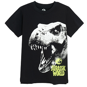 Jurassic World black T-shirt with dinosaur print