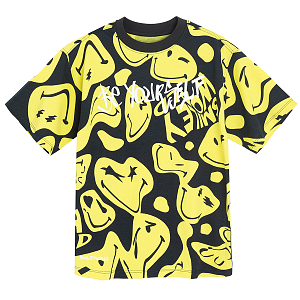 Smiley black and yellow T-shirt