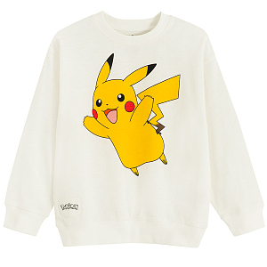 Φούτερ λευκό με στάμπα POKEMON