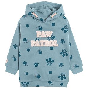 Φούτερ μακρυμάνικο μπλε με κουκούλα και στάμπα "Paw Patrol"
