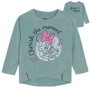 Minnie Mouse long sleeve blouse with 'Cherish the moment' print