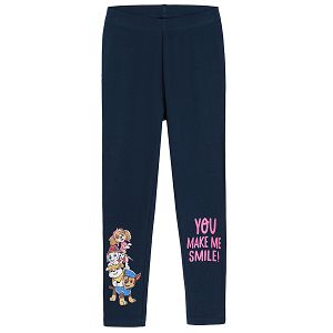 Κολάν μπλε με στάμπα You make me smile Paw Patrol