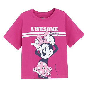 Minnie Mouseshort sleeve T-shirt AWESOME Feeling print