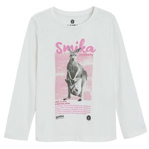 Smika white long sleeve blouse